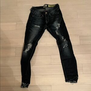 Indigo Rein Distressed Black Denim Jeans